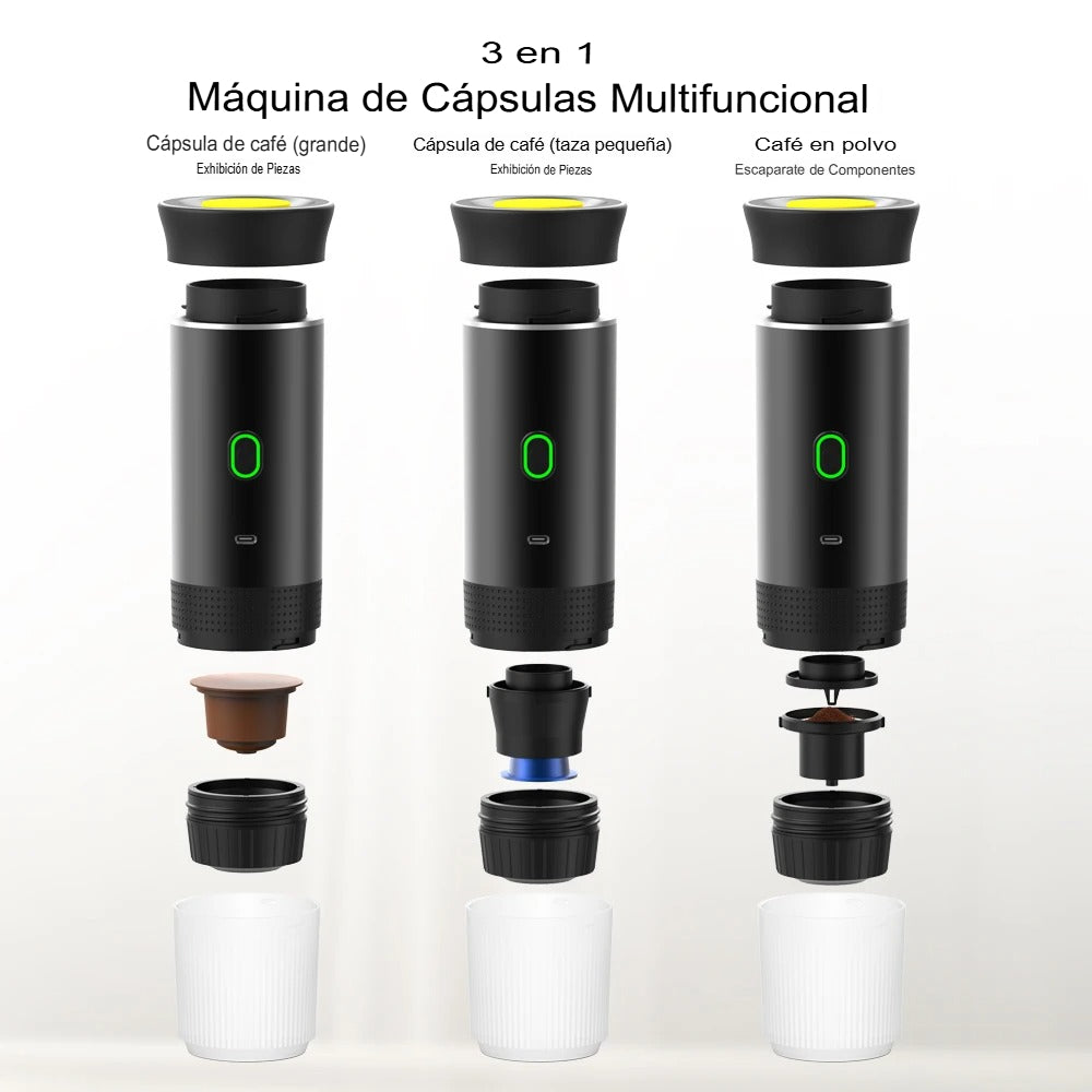 Cafetera Eléctrica Portátil 3 en 1 para viajes y hogar